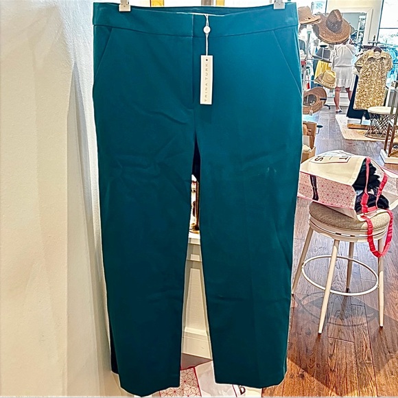 NWT Trina Turk Pool Teal Lulu dress pants slacks trousers -12 - Picture 2 of 10